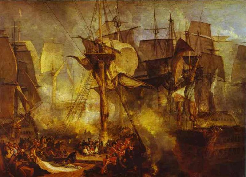 J.M.W. Turner Battle of Trafalgar as Seen from the Mizen Starboard Shrouds of the Victory Sweden oil painting art